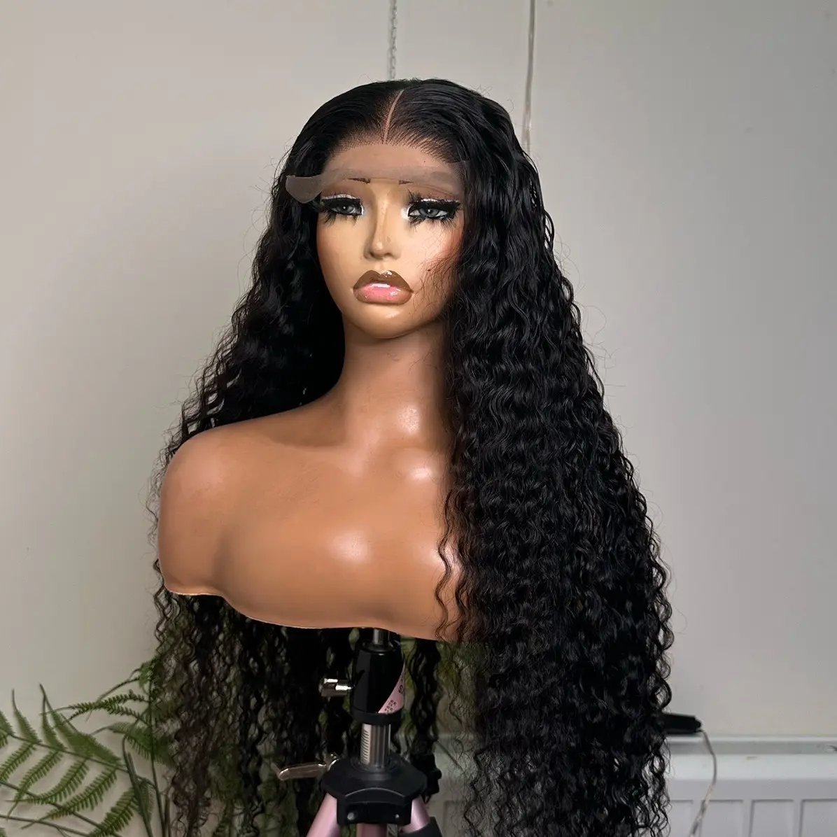 32 inches deep wave  Super Double Drawn with 5by5 mini frontal.. Natural colour.