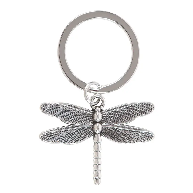 Enhance your everyday essentials with this graceful dragonfly metal keyring. 1