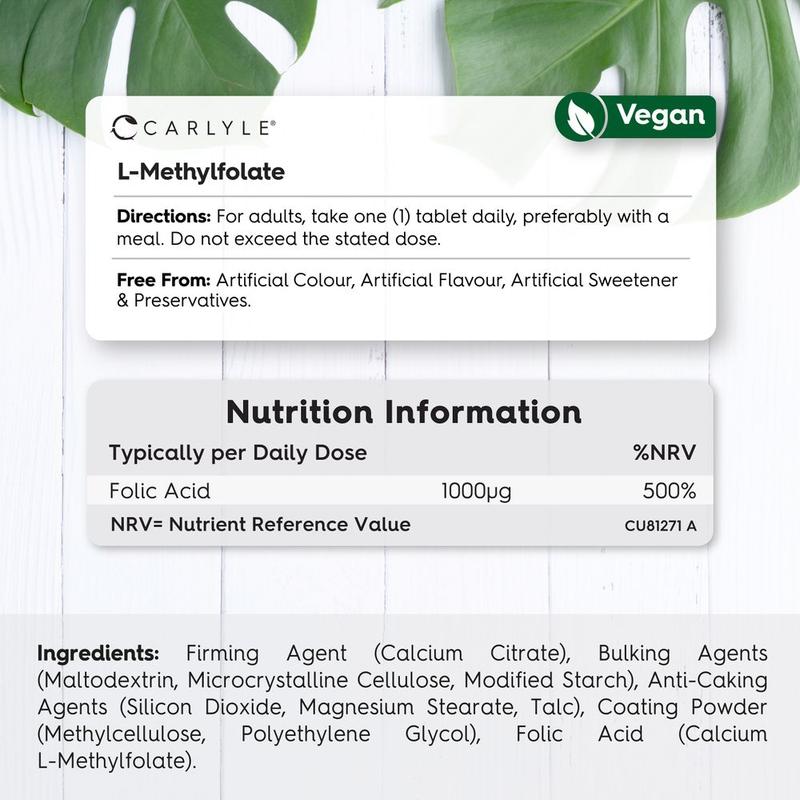 L-Methylfolate 1000 ug | 120 Tablets 2