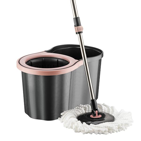 LIMITED EDITION 360° Mop Black Bucket Set Floor Magic Spin Microfiber Rotating Dry Head 1