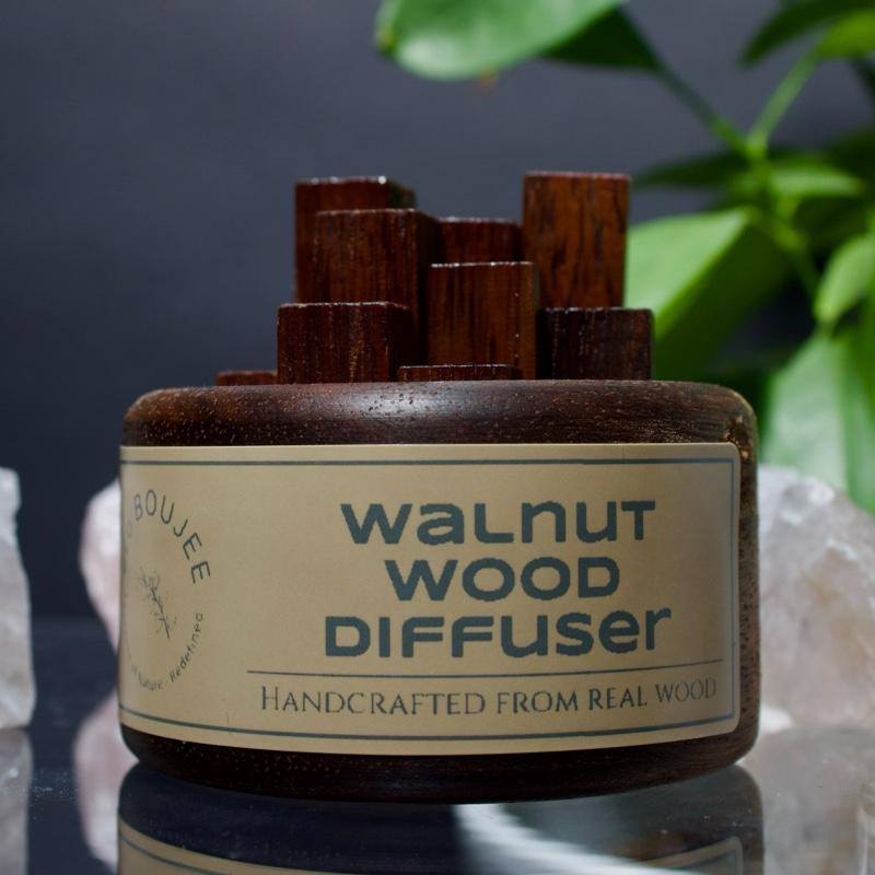 Walnut Wood Aromatherapy Diffuser for Essential Oils Fragrance Perfume Freshener Woody Scented oil pure blend 7