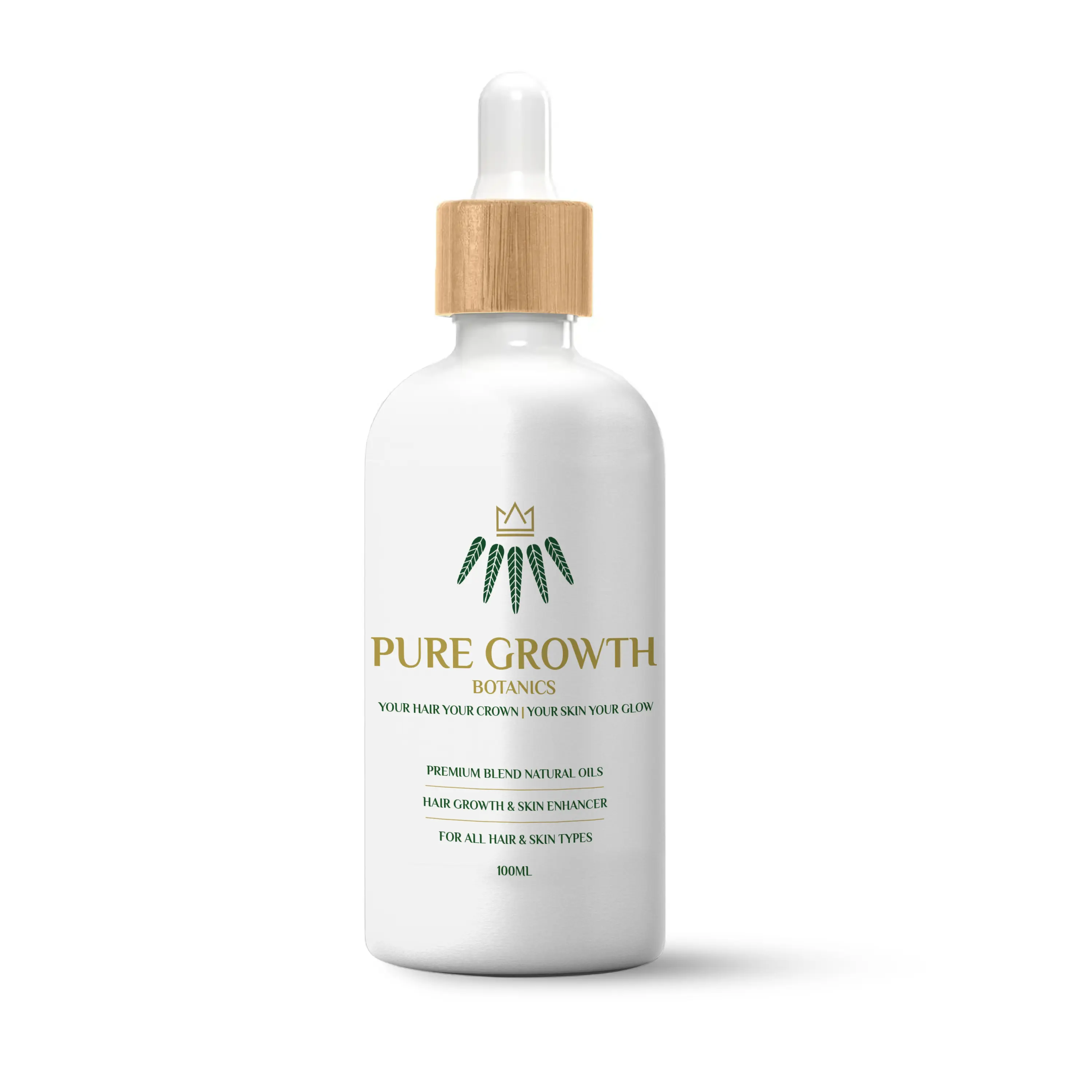 Pure Growth Botanics HIGH STRENGTH Hair Growth Oil Coconut Haircare Lightweight Rosemary Oil Castor Oil Argan Oil Peppermint