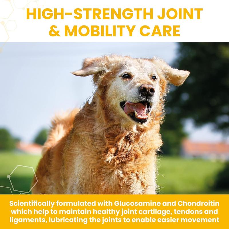 Vetzyme High Strength Flexible Joint Supplements for Senior Dogs (90 Tablets) - Hip and Joint Care with Chondroitin and Glucosamine, Tasty Chicken Flavour 4
