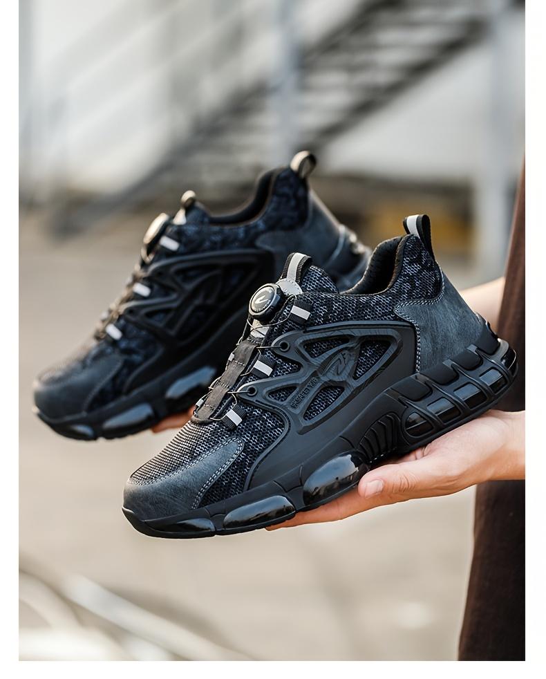 Product Introduction of Safety Composite Toe Sneakers for Men & Women, Lightweight Non-Slip Work Shoes, Air Cushion, Low Top, Fabric Upper, PVC Sole, Round Toe, for Hiking, Outdoor, Daily Wear, All-Season 12