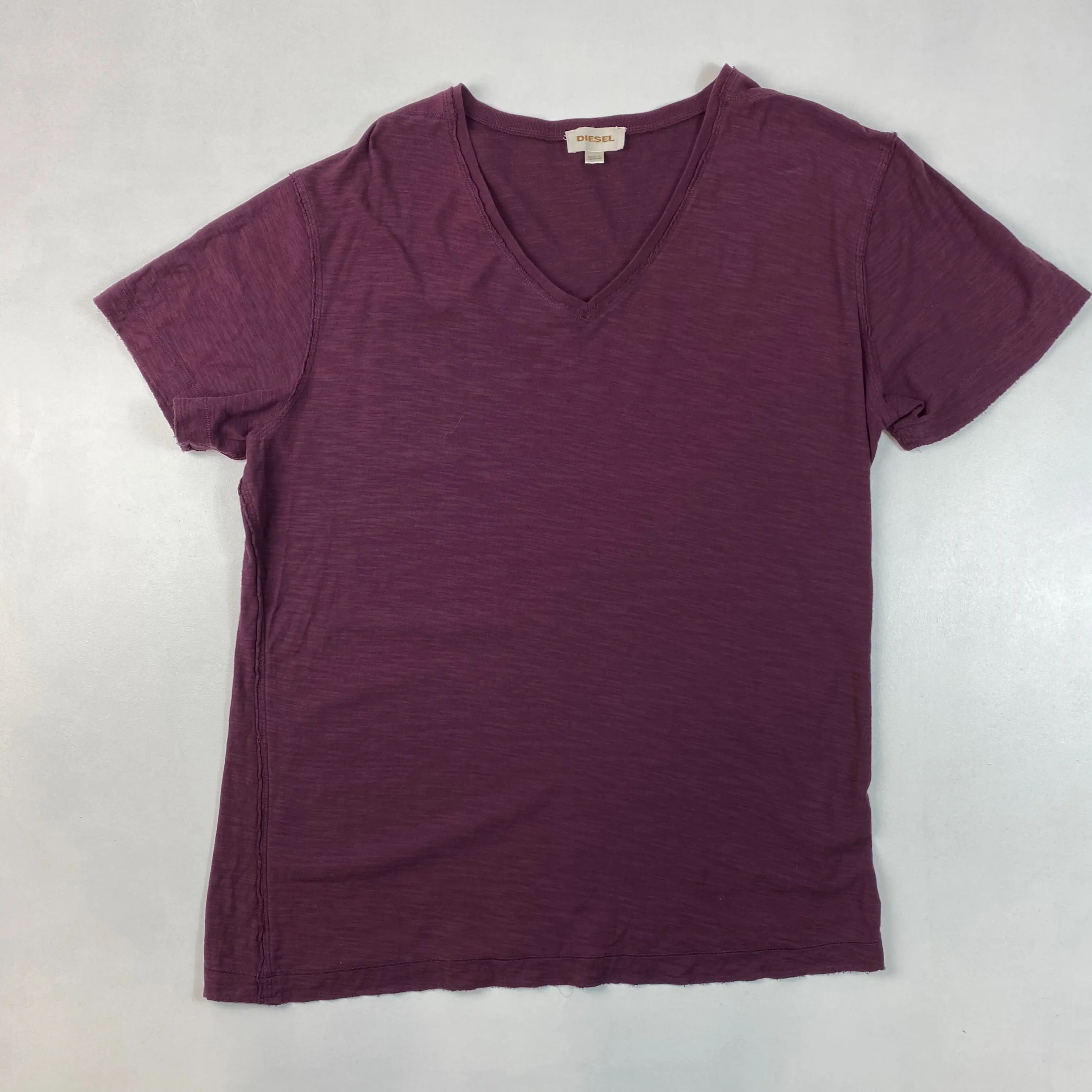 Diesel Women’s Purple T-Shirt V Neck , Size XL