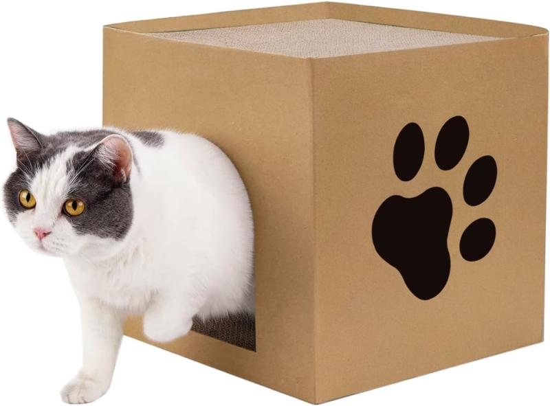 Product Introduction of ⭐[Delivery In 2-3 Days]⭐Pet Cat Nest Scratching Pad Play House Bed Cardboard Corrugated Scratcher Box UK 14