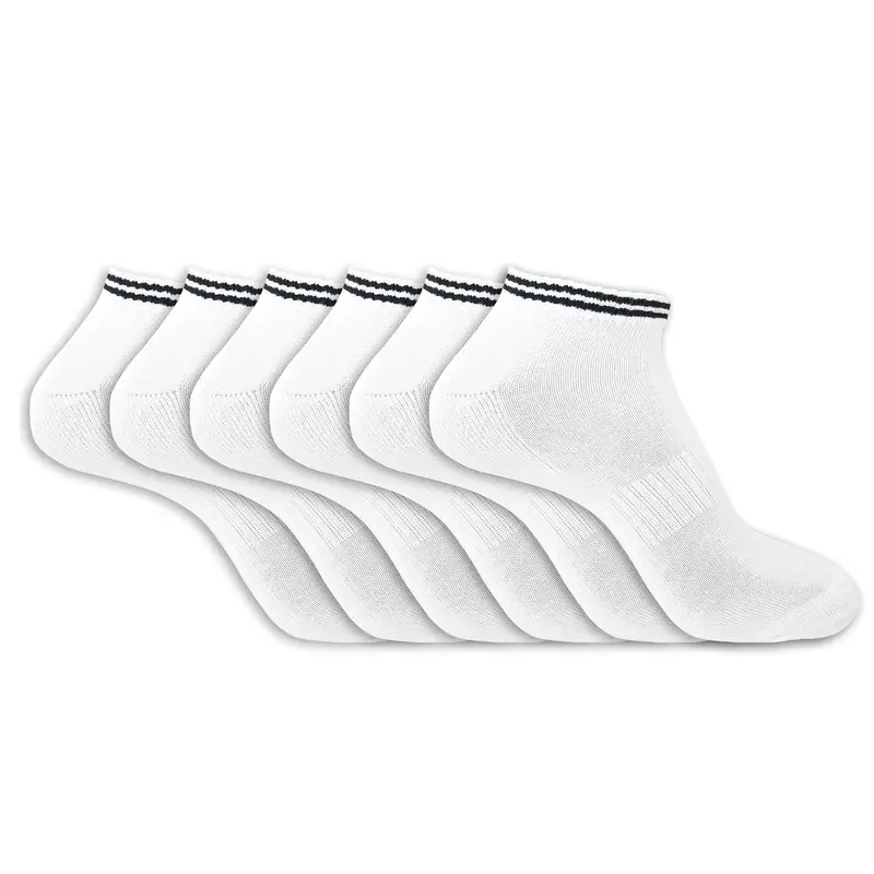 The Essentials Wardrobe Mens Socks 6 Pack Trainer Liner Gym Running Socks Arch Support Moisture Wicking Cushioned Soft Elasticated Ribbed Welt Mens Sports Socks Size 6-11 1