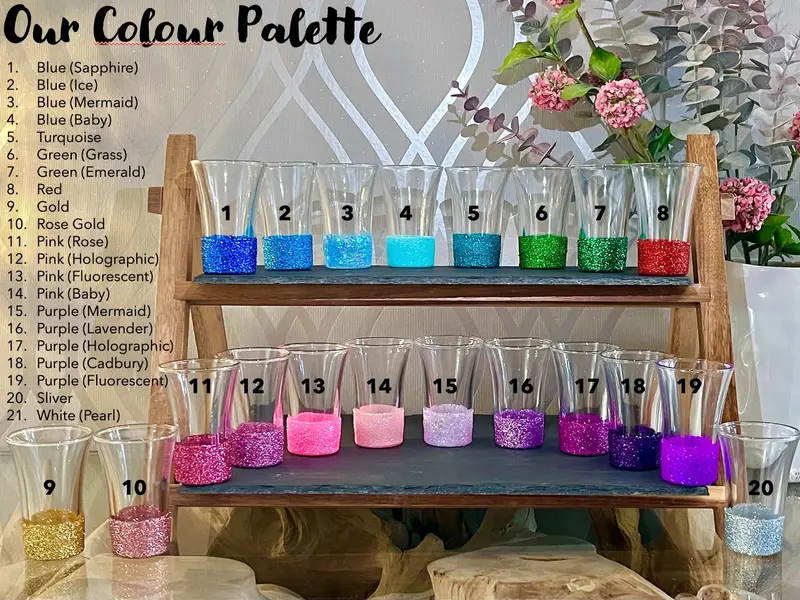 Personalised Glitter Birthday Glass Balloon design - 18th, 21st, 30th, 40th, 50th - Lit Wine Bottle Gin Wine - Rose Gold and many other colours available - Stylish, Drinkware 6