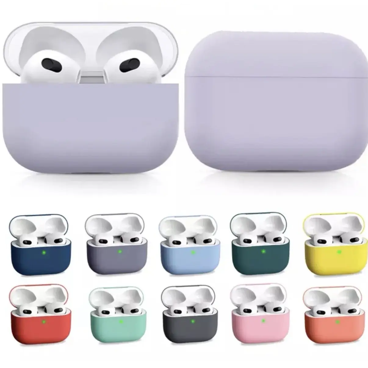 Silicone Case For Airpods 3rd Gen Durable & Added Protection, Grip, Port Cover, Wireless Accessories 3