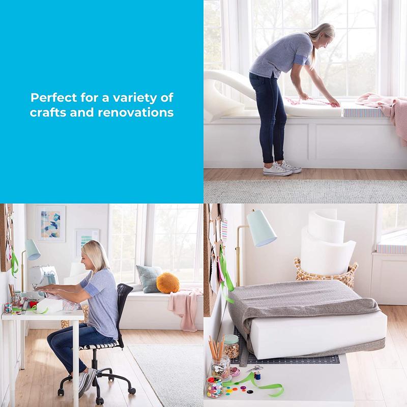 Upholstery Foam Cut to Any Size Foam Cushions seat Pads high Density Foam Replacement Sofa seat Foam (20" X 30", Upholstery Foam Thickness 3") Fabric Soft Sets Plaid Waterproof Wrinkle-resistant Red 9