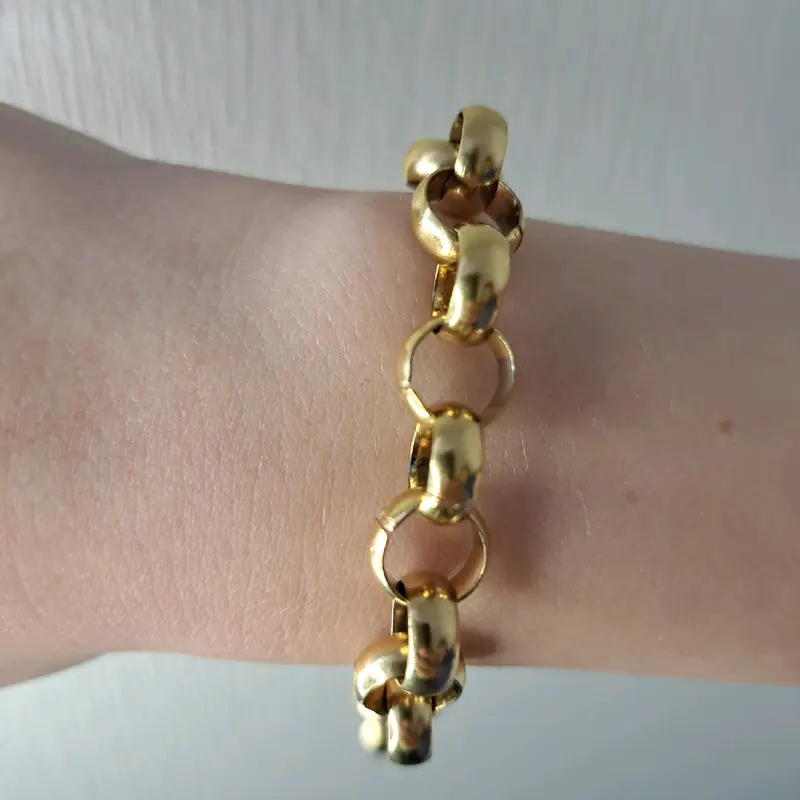 kid's 6 inc belcher bracelet gold or silver plated available stainless Steel adjustable size 8