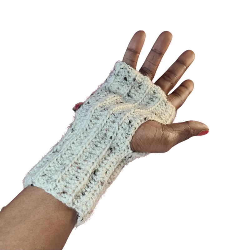 Fingerless Gloves for Men & Women - Cozy Tweed, Warm and Soft 4