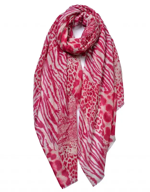 Women Head Neck Wrap Scarf Stylish Leopard & Zebra Print Ladies Scarves 6656 1