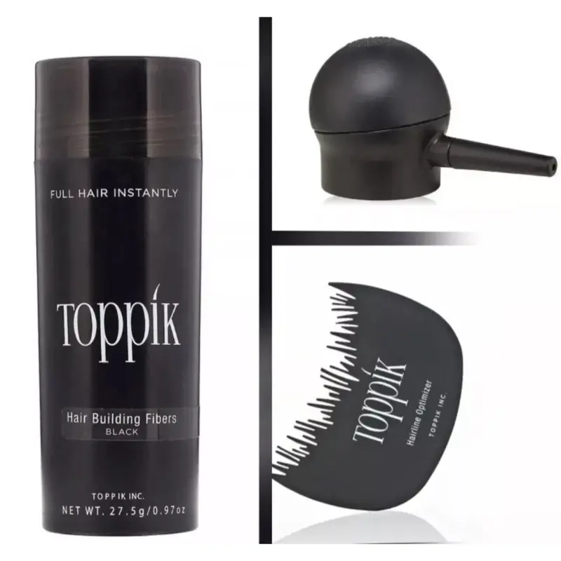 Toppik Hair Building Fibers - ALL COLOURS 27.5g 3 in 1 set SPRAY+APPLICATOR+OPTIMISER UK STOCK 0