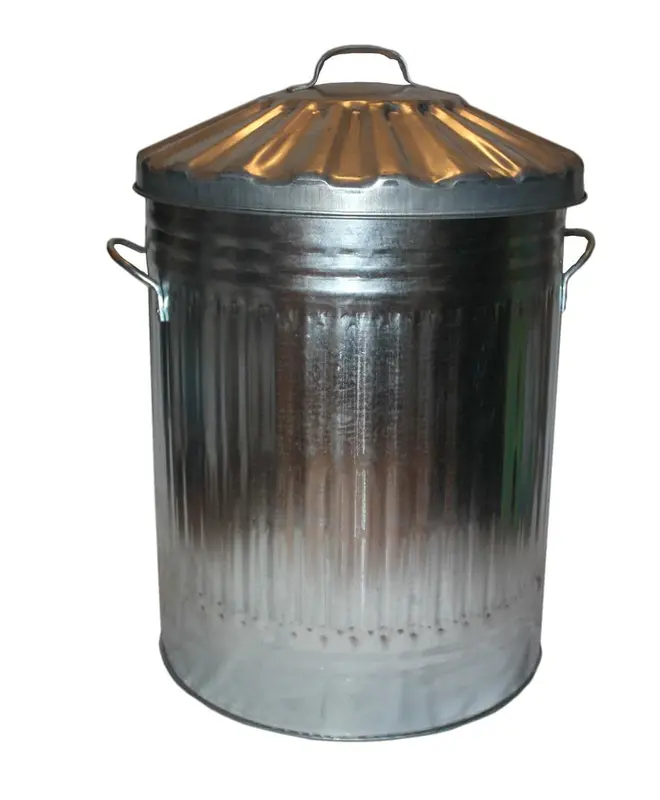 Metal Bins Small Medium Large Extra Large 15L 50L 60L 90L 110L Litre Metal Galvanised Home Garden Bin Leaves Paper Wood Rubbish Dustbin Made Storage Unit in U. K. (15 Liter) 4