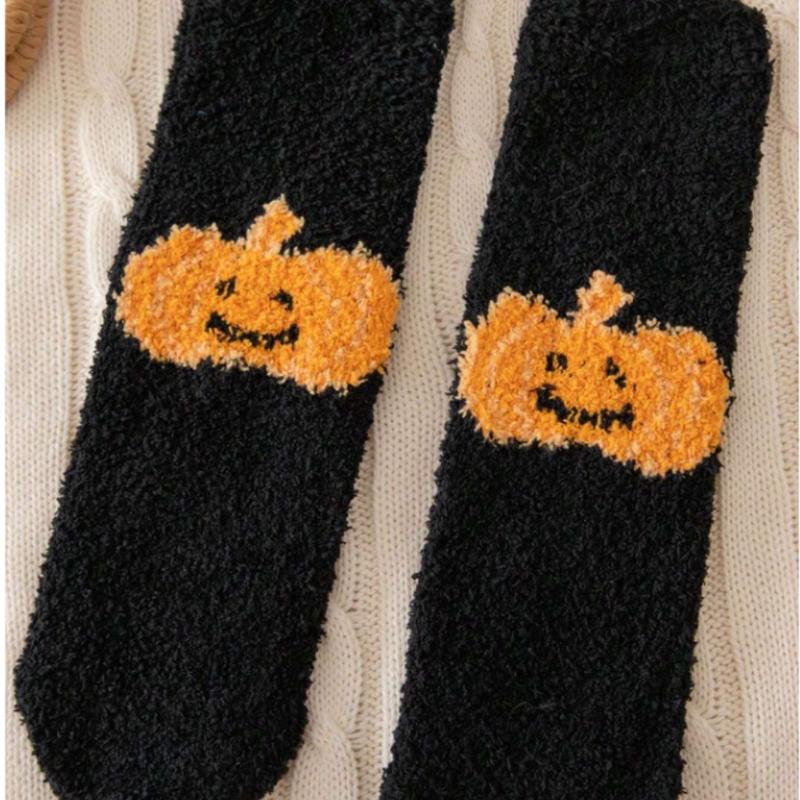 Halloween Fluffy Socks – The Perfect Cozy & Soft Autumn Warmers, Ideal for Boo Basket Filler! 2