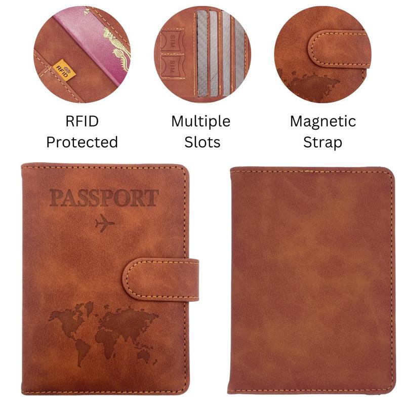 BRELIE RFID Blocking Passport Wallet with Magnetic Strap – The Ultimate Travel Companion (Black) 3