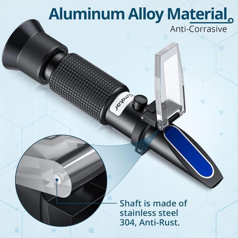 ALLmeter Dual Scale Refractometer for Wine Making (Brix 0-40%, Alcohol 0-25%) with Automatic Temperature Compensation (ATC) Sugar/Alcohol Refractometer for Home Wine Brewing 4