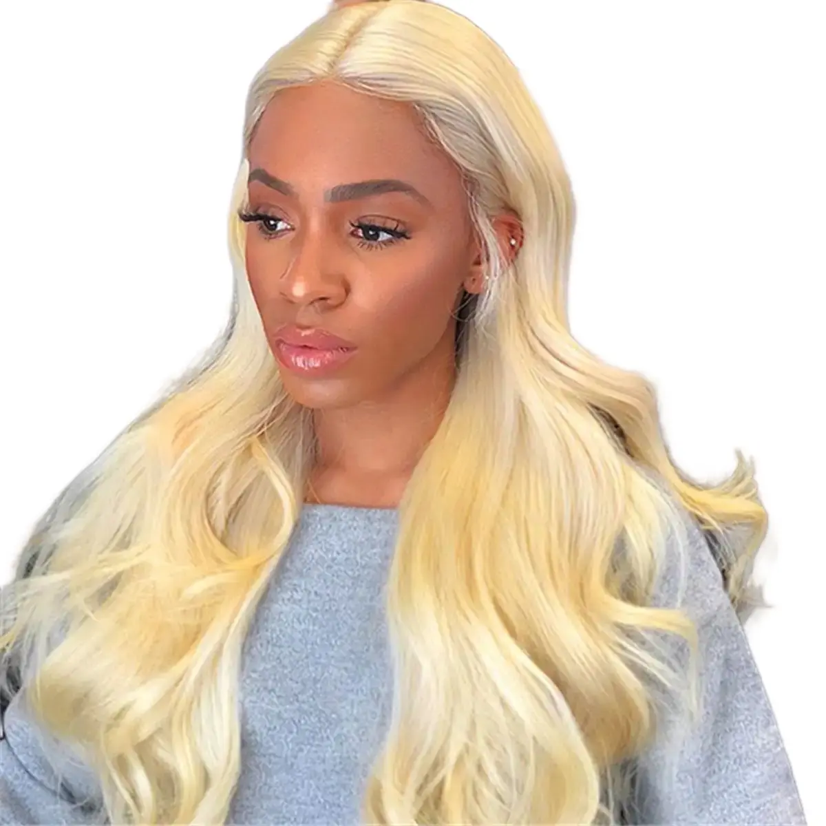 Lace Wig Blonde #613 Full Lace Human Hair Wig 22 inch Length