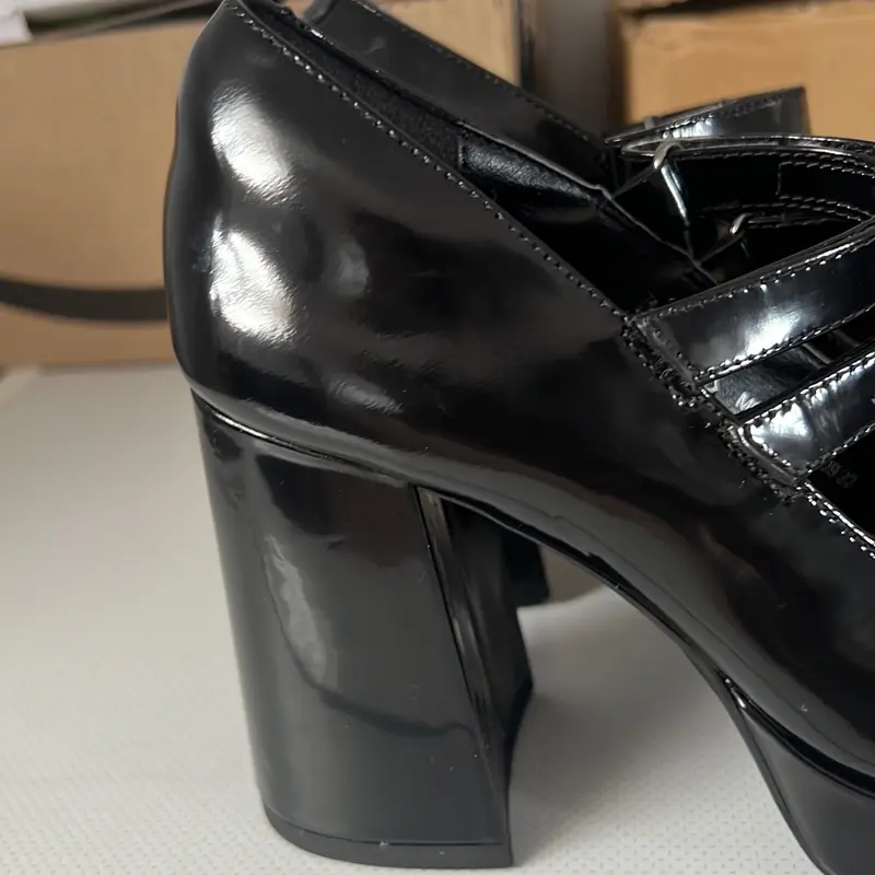 M&S COLLECTION Leather Ankle Strap Platform Heels Size 3 - Women's Comfort Shoes 4