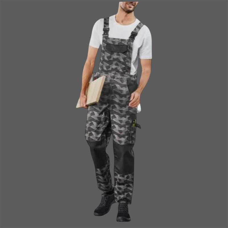 Product Introduction of Bib and Brace Overalls Camo Heavy Duty Work Trousers Dungarees Knee Pad Pockets Camouflage UK 2