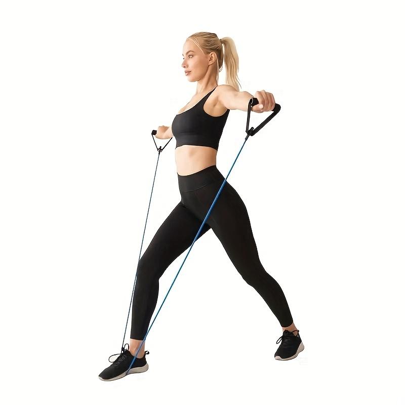 Product Introduction of 1pc 5-Level Resistance Bands with Handles for Home Workouts and Strength Training - Perfect for Yoga, Pilates, and Boxing 6
