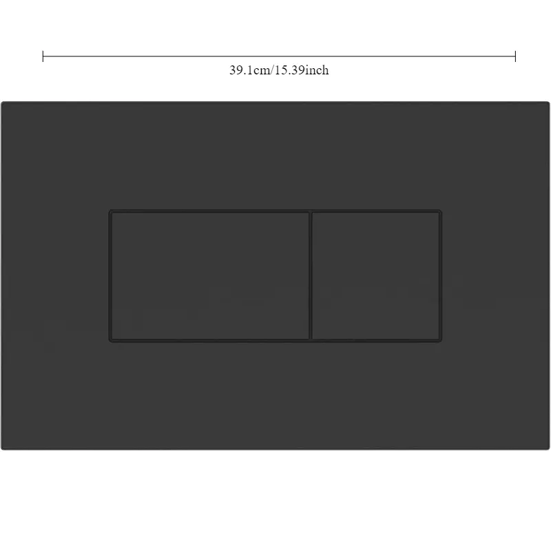 Solea P2 Pneumatic Toilet Flush Plate, R0110A6, Black 2