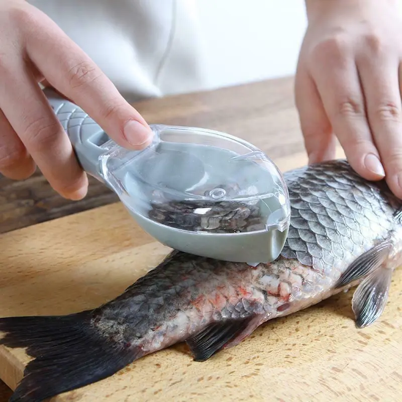 1pcs Fish Scale Remover Peeler Tool Scraper Grater Seafood Cleaner Cover Hanging 0