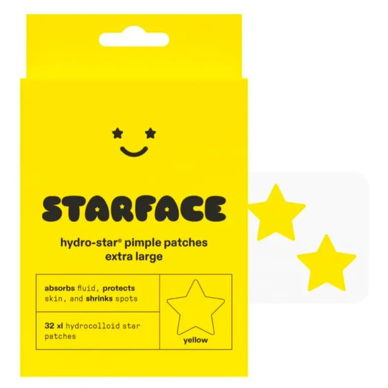 Starface World Hydro-Stars Pack, Hydrocolloid Pimple Patches, Absorb Fluid and Reduce Redness, Cute Star Shape, Cruelty-Free Skincare Comfort
