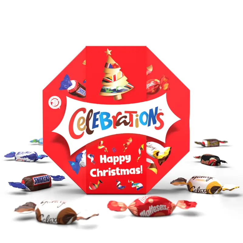 Celebrations Milk Personalised sleeved Chocolate Gift Box of Mini Chocolates & Biscuit Bars Centerpiece 385g Snack Dessert 5