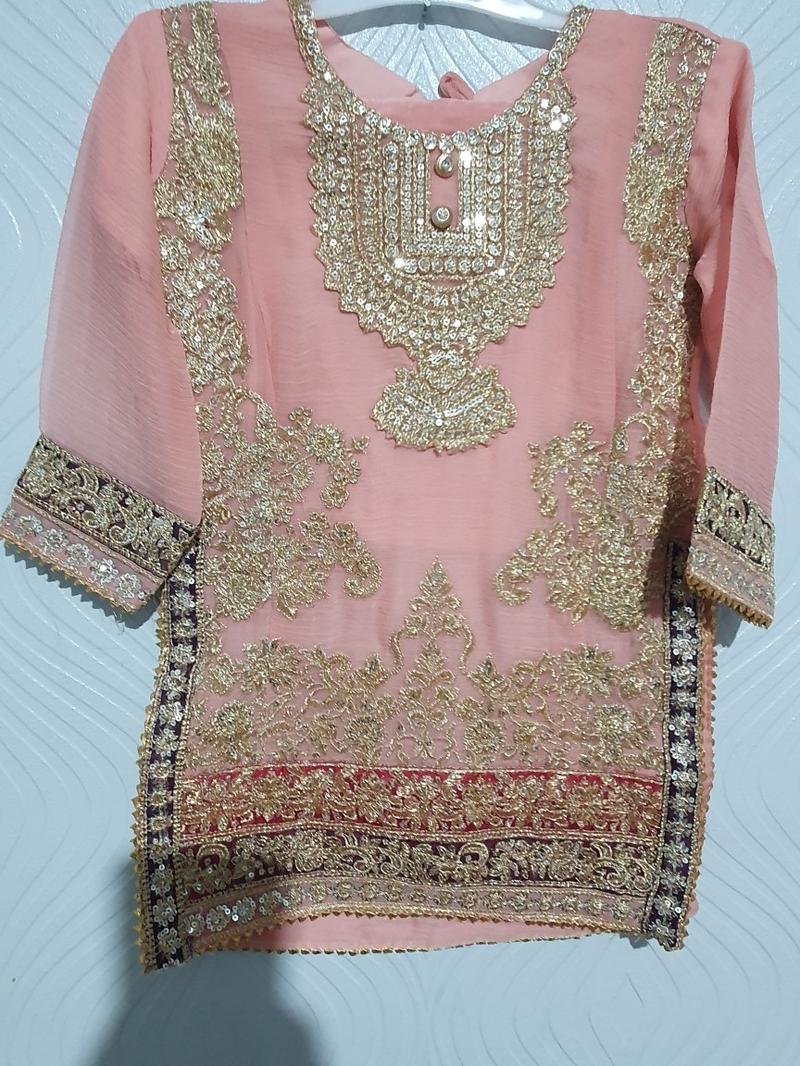 Product Introduction of Girls Chiffon Suit with Heavy Embroidery - Kids Collection 1