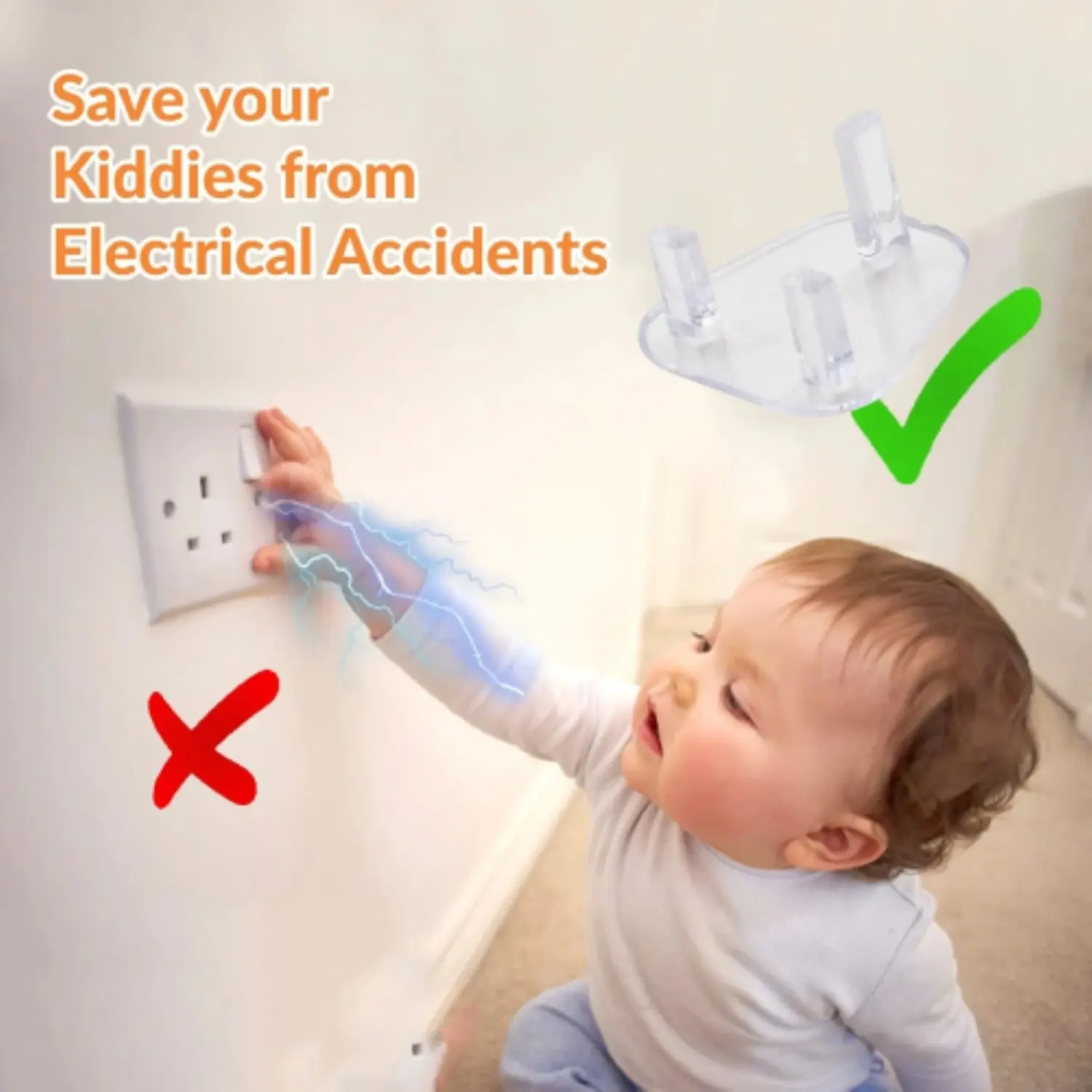Baby Safety Plug Socket Covers – Child-Proof Outlet Protectors