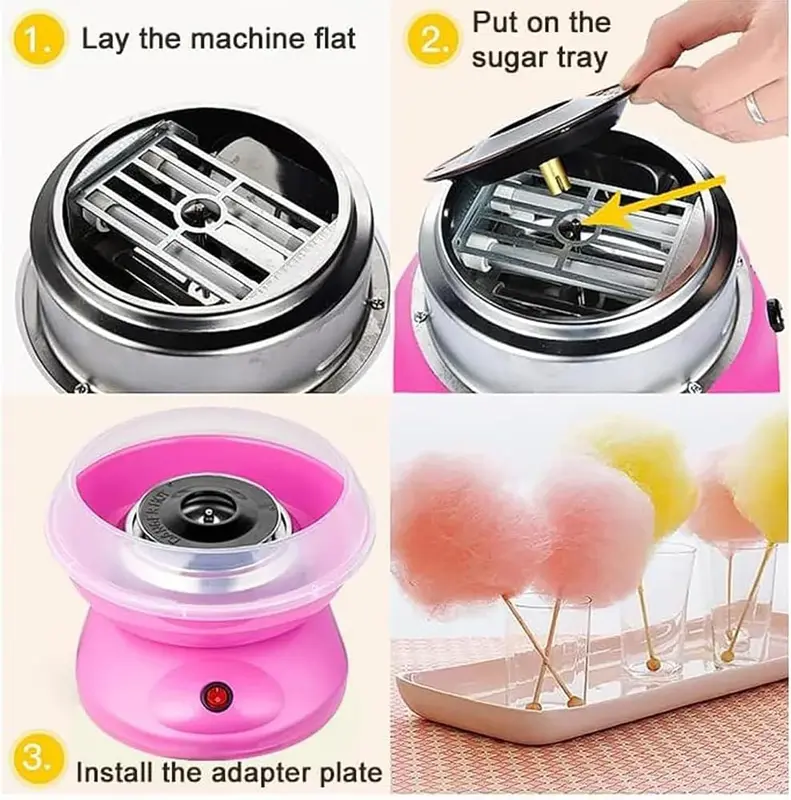 Electric Cotton Candy Machine Sugar Cotton Candy Maker Party DIY Portable Cotton Sugar Floss Marshmallow Machine Kids Gift 3