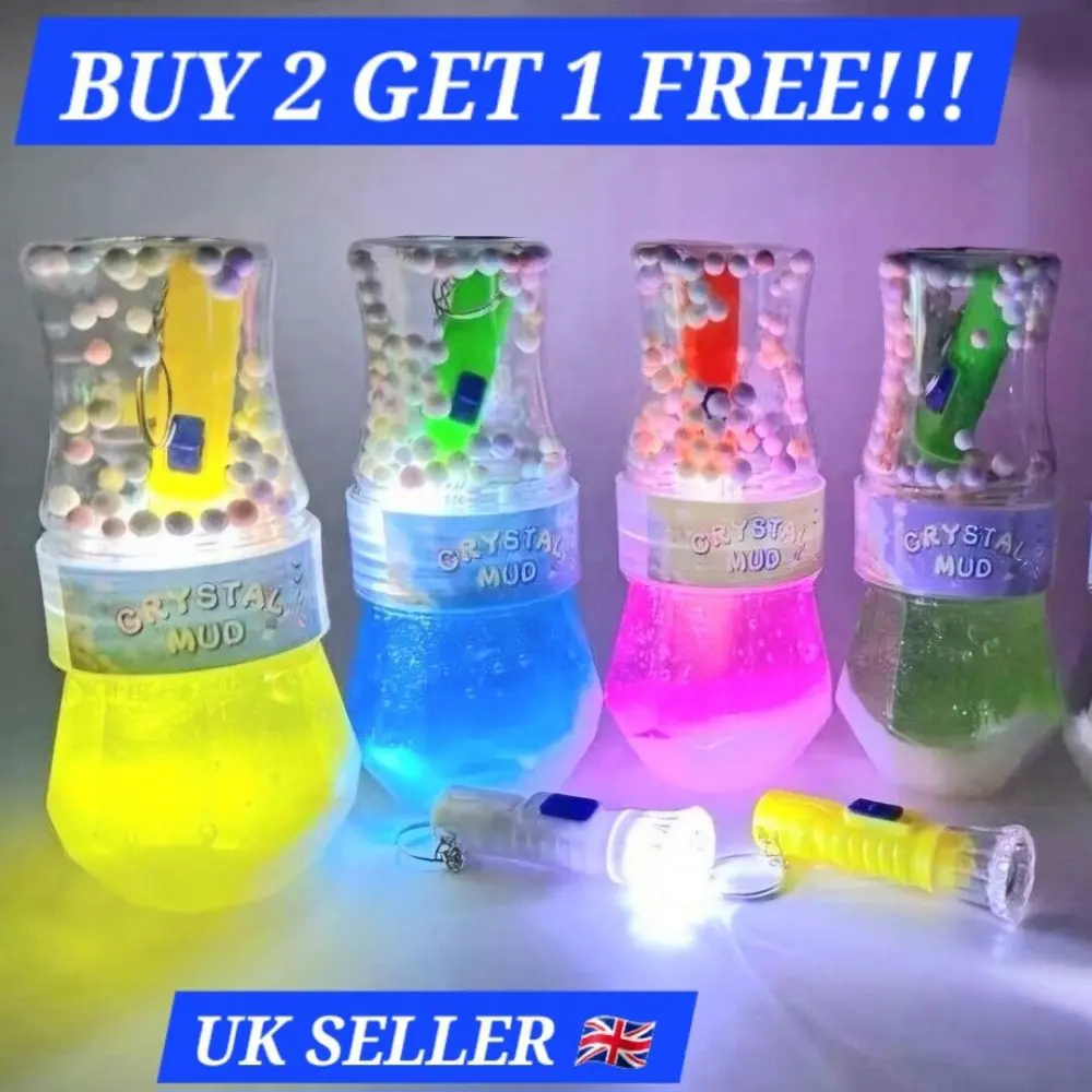 New Kids Slime Putty Kit Non-Sticky Diy Butter Toy Clear Crystal Soft Clay Pack