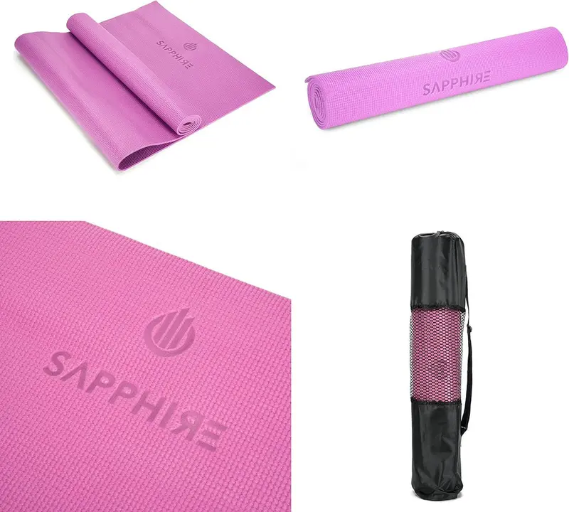6MM Yoga Mat Non-Slip Thick Exercise Mat (Pink 1