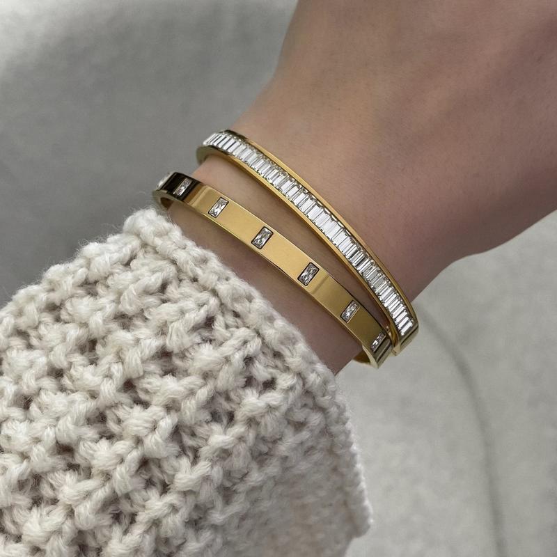 Boxy Bangle - Gold & Silver Available 1