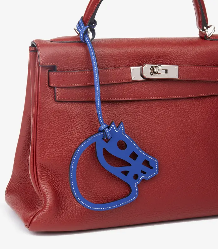Pre-Owned Hermès Bleu Electric Swift Leather Paddock Cheval Charm AA0078 4