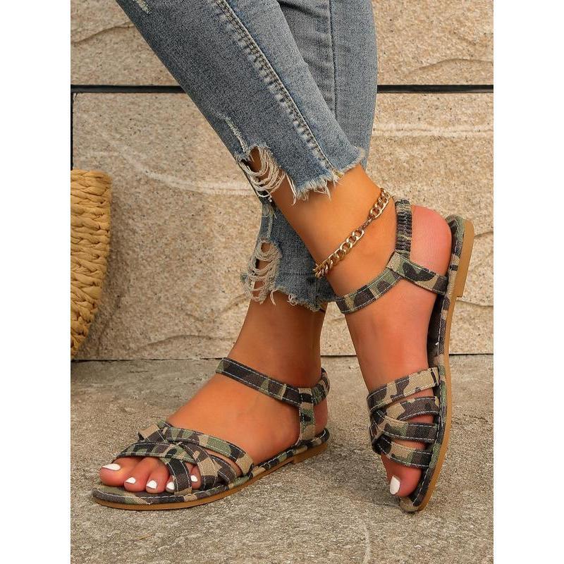 Cross Design Slide Sandals for Women, Sandals Summer 2024, Trendy Vacation Beach Summer Sandals for Traveling & Beach Party 3