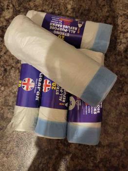 Product Review of Bitterplum 100pcs White Mid-Size Drawstring Strong Pedal Bin Liners from O**a 0