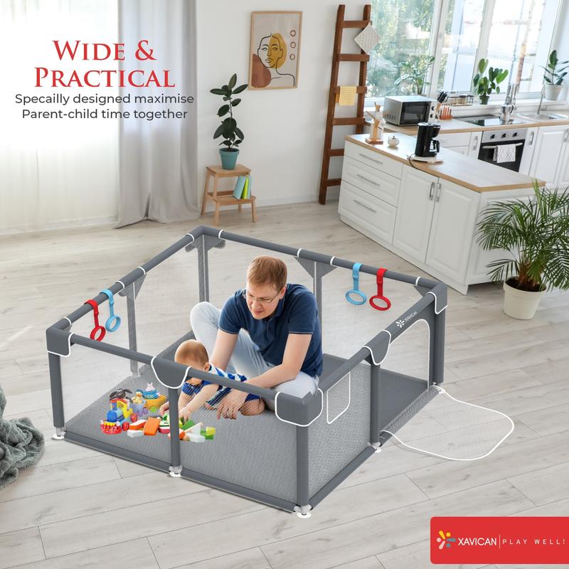 Baby Playpen for Infants and Toddlers - 129x129cm Safe and Portable Play Pen for Babies, Ideal for Indoor and Outdoor Use  ####FREE SHIPPING#### 1