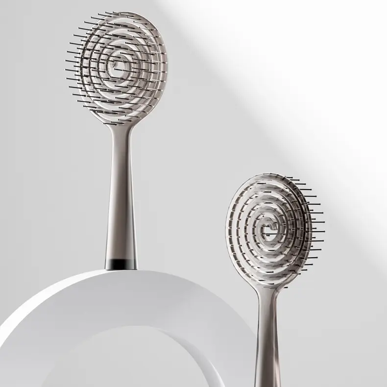 Riva Delicate Lollipop Shape Comb Hairbrush for Effortless Styling and Gentle Detangling, Comfortable Grip – Ideal for Women, Men, and Travel Smooth Handle Haircare