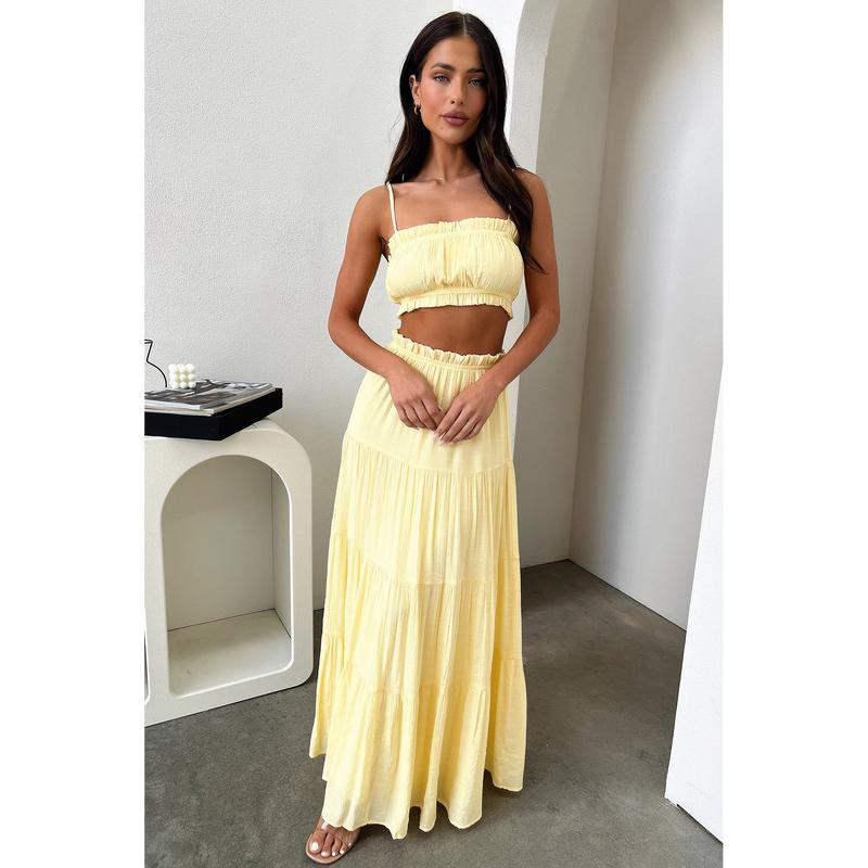 Thats So Fetch Selina Maxi Skirt - Yellow 7