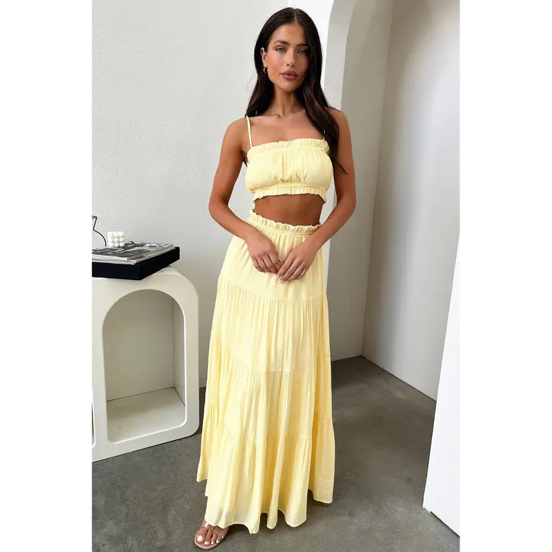 Thats So Fetch Selina Maxi Skirt - Yellow 7