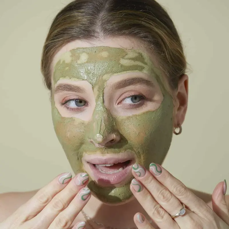 PERL French Green Clay Mask & Calming Mask Oil Set - Deep Cleansing Solution for Smoother Skin Repair 5