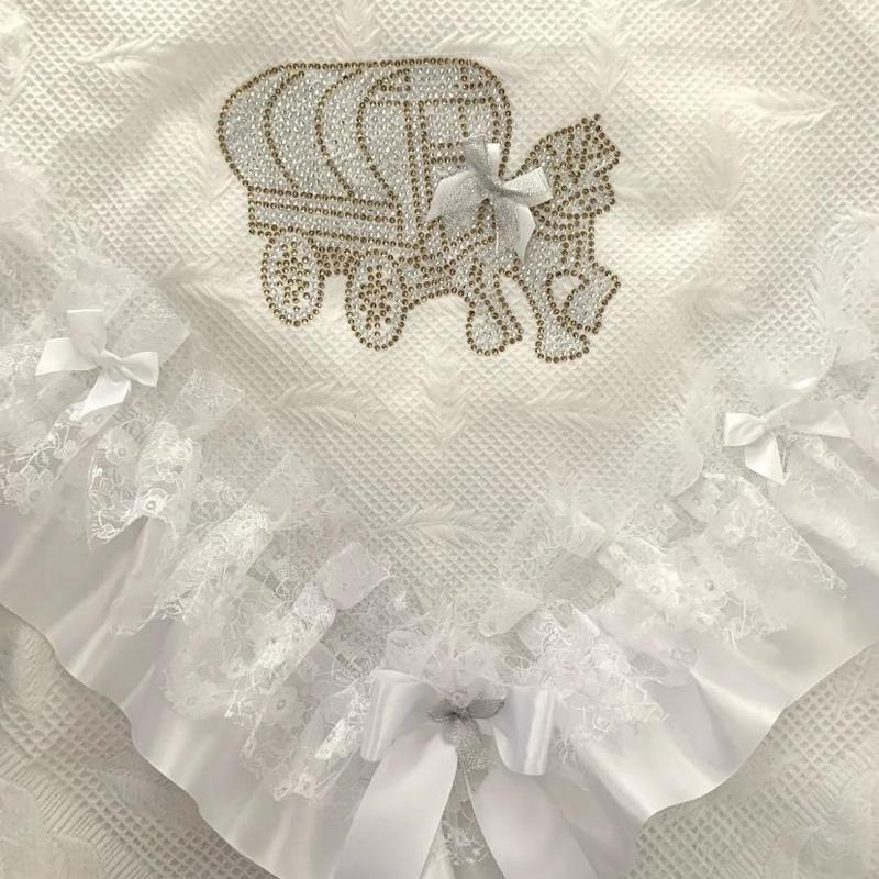 Gypsy wagon frilly blanket/shawl with bling 3