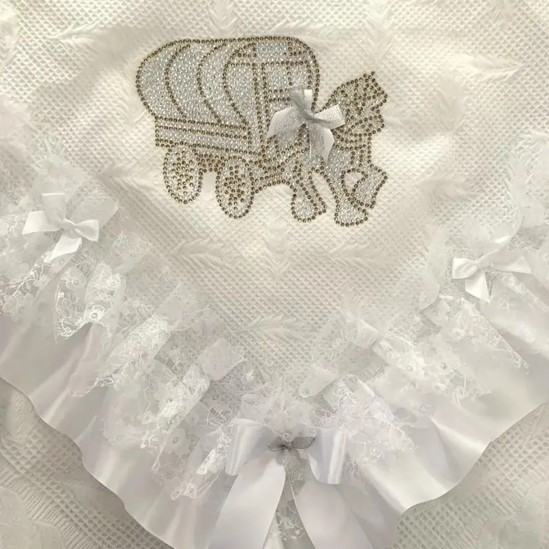 Gypsy wagon frilly blanket/shawl with bling 3