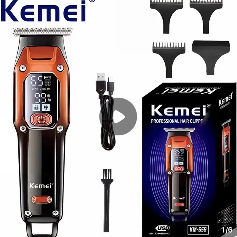 Kemei KM-658 Professional Hair Clipper With LCD Display Barber Machine - Comfort 1