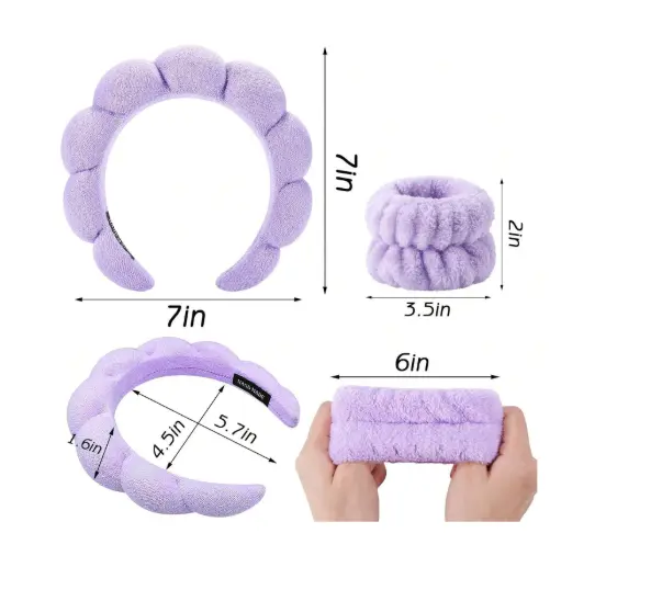 6-Pieces Facial Care Set: Deep Cleansing, Spa Mask Brush Set - Portable Skin Care Set With Soft Flannel Headband, Silicone Exfoliating Brush, - Ideal Gift For Women 7
