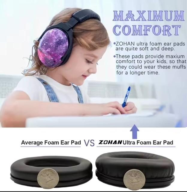 Ear Defenders for Kids - Noise cancelling ear protection with extra thick soft foam - Super comfortable - Starry Sky 3