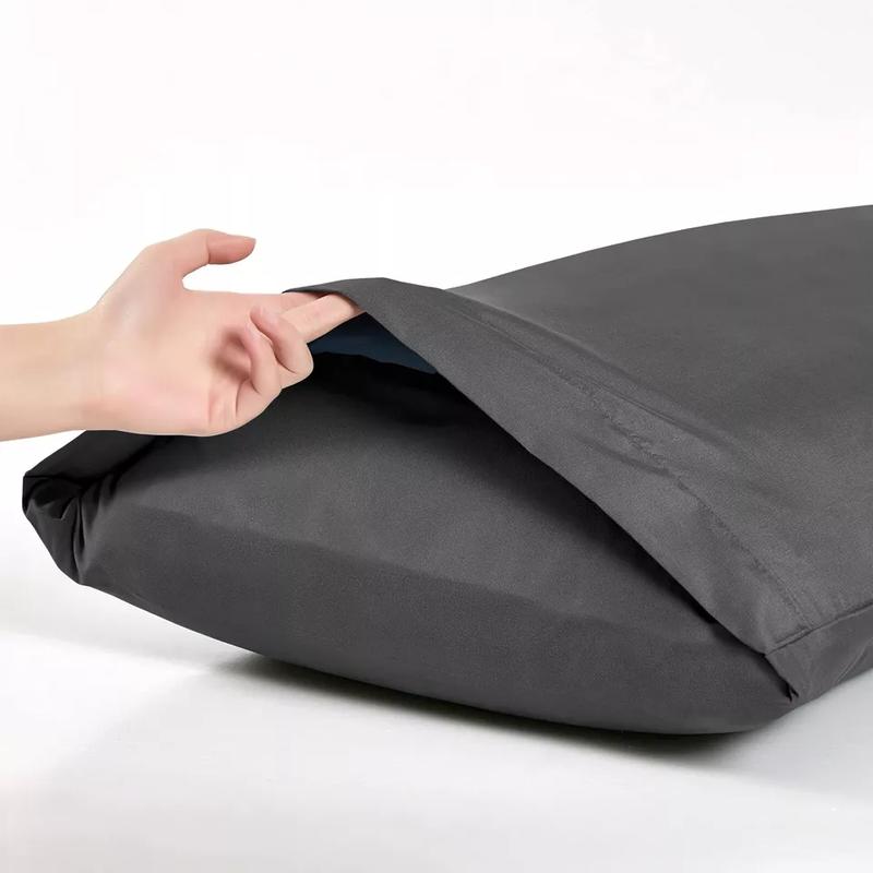 Trend & Bend  Ultra Soft 2-Pack Microfiber Pillowcases Soft, Breathable Pillow Cases White, Silver, Charcoal, Grey, Navy Blue, Emerald Green, Beige & Black - Set of 2 (50x75cm) 3
